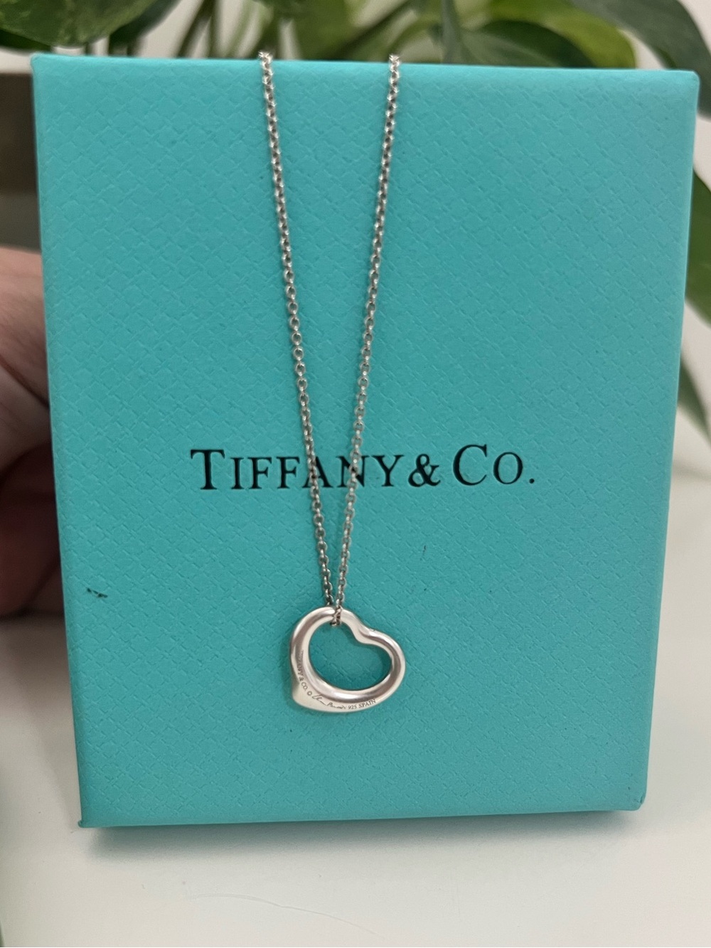 Tiffany & Co. Elsa Peretti Open Heart Necklace, 925